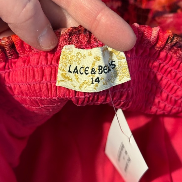 Lace & Beads tulle off-the-shoulder corset mini dress - Picture 5 of 11